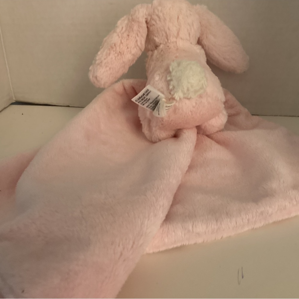 Jellycat bashfull bunny lovey blanket 13”x13” - Picture 4 of 8